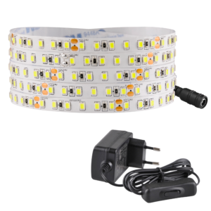 Sanico Goldlux Zestaw taśma LED 24V 23W 360 LED 3m ZIMNA 6500K + zasilacz + włącznik IP20 - zasilacz / IP20 - taśma - 319173