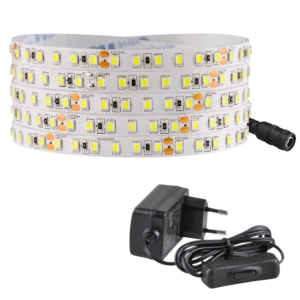 Sanico Goldlux Zestaw taśma LED 24V 35W 600 LED 5m ZIMNA 6500K + zasilacz + włącznik IP20 - zasilacz / IP20 - taśma - 319234