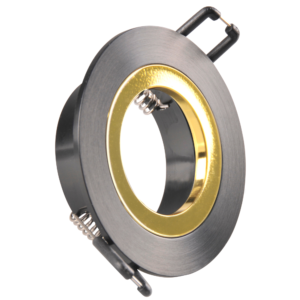 Sanico Goldlux FEBE 1xGU10 oprawa podtynkowa okrągła stała czarna/złota IP20 - 323323