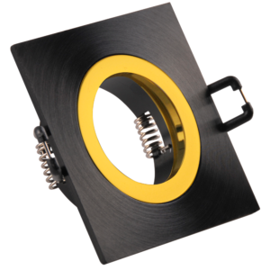 Sanico Goldlux FEBE 1xGU10 oprawa podtynkowa kwadratowa stała czarna/złota IP20 - 323361