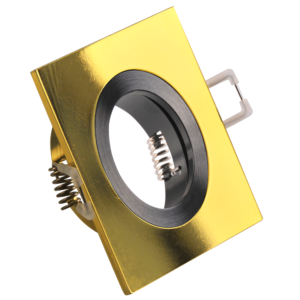 Sanico Goldlux FEBE 1xGU10 oprawa podtynkowa kwadratowa stała złota/czarna IP20 - 323378