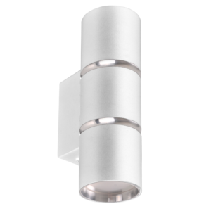 Sanico Goldlux BAMBOO 2xGU10 kinkiet oprawa ścienna biała/srebrna IP20 - 324337