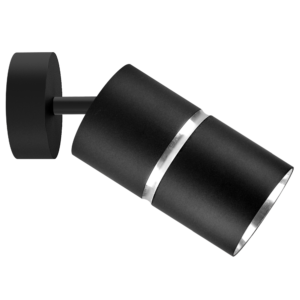 Sanico Goldlux BAMBOO 1xGU10 oprawa ścienno-sufitowa czarna/srebrna IP20 - 324573