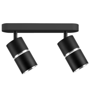 Sanico Goldlux BAMBOO 2xGU10 oprawa listwa ścienno-sufitowa czarna/srebrna IP20 - 324580