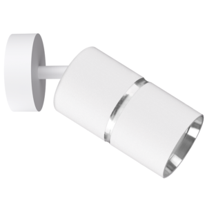 Sanico Goldlux BAMBOO 1xGU10 oprawa ścienno-sufitowa biała/srebrna IP20 - 324634