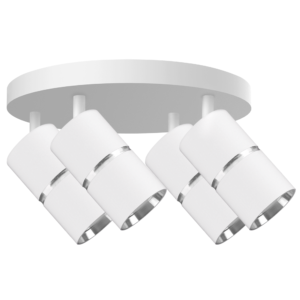 Sanico Goldlux BAMBOO 4xGU10 plafon biały/srebrny IP20 - 324672