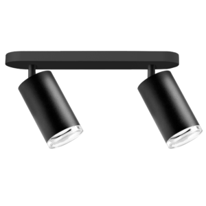 Sanico Goldlux reflektor loftowy listwa ścienno sufitowa TURYN 2xGU10 czarny IP44 - 324719