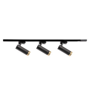 Sanico Goldlux FADO 3xGU10 zestaw szynowy 1-fazowy 1m czarny/złoty IP20 - 325860