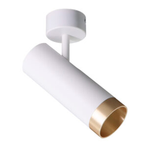 Sanico Goldlux FADO 1xGU10 oprawa ścienno-sufitowa biała/złota IP20 - 325907