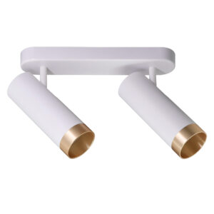 Sanico Goldlux FADO 2xGU10 oprawa listwa ścienno-sufitowa biała/złota IP20 - 325914