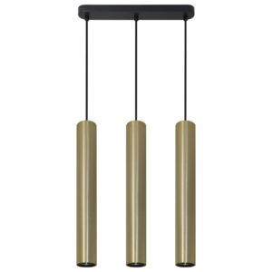 Sanico Goldlux lampa wisząca LUNGOMARE 3xGU10 tuba złoto/czarna IP20 - 326164