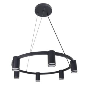 Sanico Goldlux lampa wisząca PARIS ROUND 6xGU10 czarna IP20 - 326201