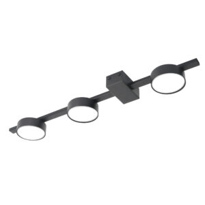 Sanico Goldlux JOY 3xGX53 lampa ścienno-sufitowa z żarówką LED czarna IP20 - 326263