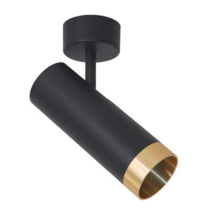 Sanico Goldlux FADO 1xGU10 oprawa ścienno-sufitowa czarna/złota IP20 - 326485