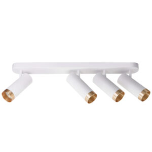 Sanico Goldlux FADO 4xGU10 oprawa listwa ścienno-sufitowa biała/złota IP20 - 326546