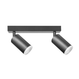 Sanico Goldlux LONDON 2xGU10 oprawa listwa ścienno-sufitowa czarna IP20 - 327703