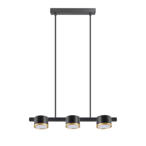 Sanico Goldlux lampa wisząca MIRELLA 3xGX53 z żarówką LED czarna/złota IP20 - 328069