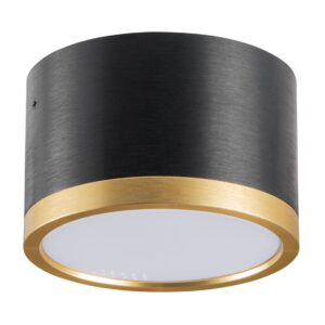 Sanico Goldlux MIRELLA 1xGX53 oprawa natynkowa okrągła czarna/złota IP20 - 328090