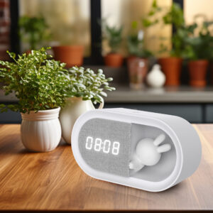 Sanico Goldlux lampka nocna BUNNY 3 LED z budzikiem IP20 - 328151