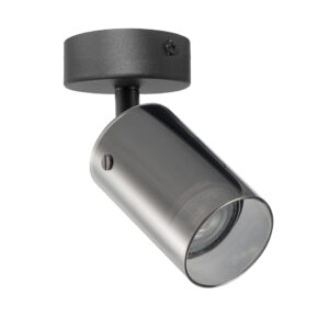 Sanico Goldlux SMOKY 1xGU10 oprawa ścienno-sufitowa czarna IP20 - 328304