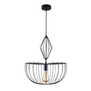 Sanico Goldlux lampa wisząca JASMINA 1xE27 czarna IP20 - 328380