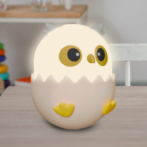 Sanico Goldlux lampka nocna SÓWKA LED 3000 RGB silikonowa z akumulatorem przewód USB C różowa - 329028