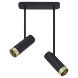 Sanico Goldlux lampa wisząca PORTO 2xGU10 czarna/złota IP20 - 326096