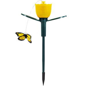 Sanico Goldlux TULIPAN ŻÓŁTY LED + LATAJĄCY MOTYLEK lampa solarna IP44 - 300614