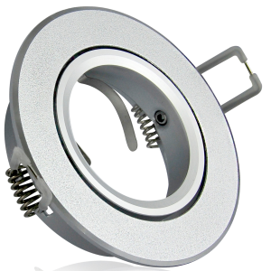 Sanico Goldlux EAST OPAL GU10 oprawa podtynkowa okrągła ruchoma srebrna piaskowana IP20 - 301567