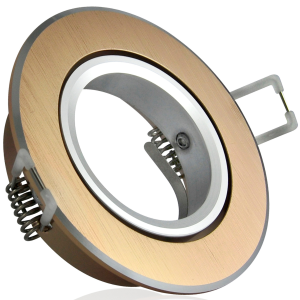 Sanico Goldlux EAST OPAL GU10 oprawa podtynkowa okrągła ruchoma złota szczotkowana IP20 - 301574