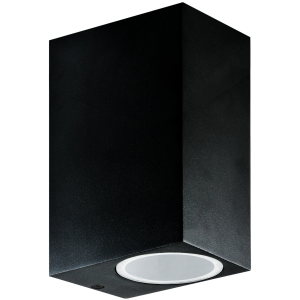 Sanico Goldlux BOSTON 2xGU10 kinkiet oprawa elewacyjna czarna IP44 - 303332