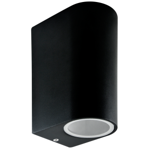 Sanico Goldlux BOSTON 2xGU10 kinkiet oprawa elewacyjna czarna IP44 - 303356