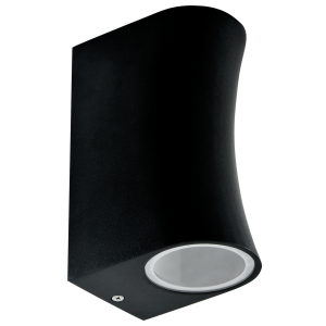 Sanico Goldlux BOSTON 2xGU10 kinkiet oprawa elewacyjna czarna IP44 - 303363