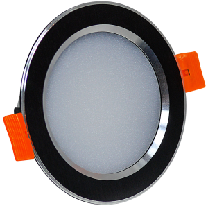 Sanico Goldlux VENUS LED 7W oprawa podtynkowa okrągła stała czarna szczotkowana 3000K IP20 - 303615