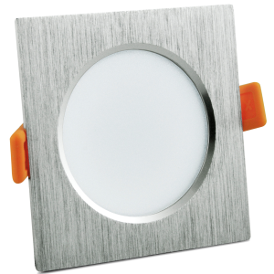 Sanico Goldlux VENUS LED 7W oprawa podtynkowa kwadratowa stała srebrna szczotkowana 3000K IP20 - 303622