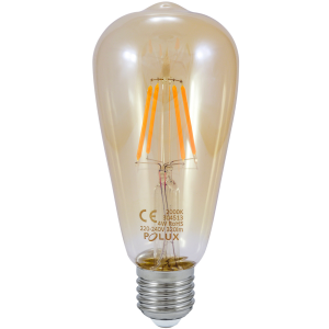 Sanico Goldlux Żarówka LED E27 FILAMENT ST64 Vintage Amber 4W CIEPŁA 2000K - 304513