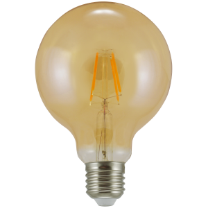 Sanico Goldlux Żarówka LED E27 FILAMENT G95 Vintage Amber 4W CIEPŁA 2000K - 304537