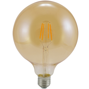 Sanico Goldlux Żarówka LED E27 FILAMENT G125 Vintage Amber 4W CIEPŁA 2000K - 304544