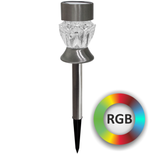 Sanico Goldlux KRYSZTAŁEK LED lampa solarna RGB + 6500K IP44 - 304803