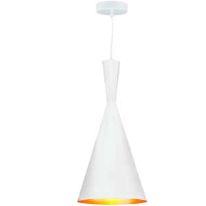 Sanico Goldlux MODERN C 1xE27 lampa wisząca biało-złota IP20 - 306777