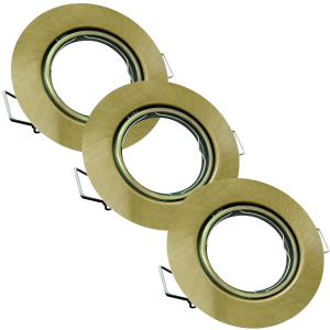 Sanico Goldlux OPIN 3xMR16 zestaw 3 opraw podtynkowych okrągłych ruchomych patyna IP20 - 306913