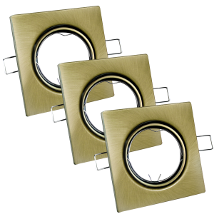 Sanico Goldlux OPIN 3xMR16 zestaw 3 opraw podtynkowych kwadratowych ruchomych patyna IP20 - 306951