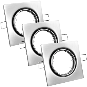Sanico Goldlux OPIN 3xMR16 zestaw 3 opraw podtynkowych kwadratowych ruchomych nikiel IP20 - 306968