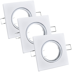Sanico Goldlux OPIN 3xMR16 zestaw 3 opraw podtynkowych kwadratowych ruchomych białych IP20 - 306975
