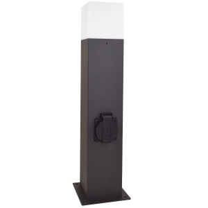 Sanico Goldlux NEW YORK 44 E27 lampa ogrodowa stojąca z gniazdem 220-240V grafitowa IP44 - 307323