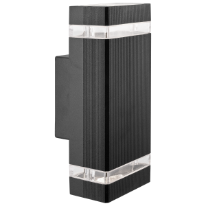 Sanico Goldlux GILBERT 2xGU10 kinkiet oprawa elewacyjna czarna IP44 - 307866