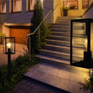 Sanico Goldlux kinkiet oprawa elewacyjna MALMO E27 czarna IP44 - 309167