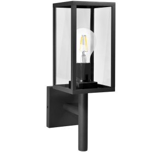 Sanico Goldlux MALMO E27 kinkiet oprawa elewacyjna góra czarna IP44 - 309181