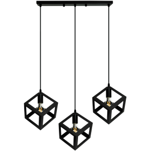 Sanico Goldlux Sanico Polux nowoczesna industrialna lampa wisząca LOFT SWEDEN 3xE27 180cm czarna IP20 - 310361