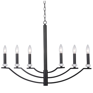 Sanico Goldlux lampa wisząca HIMS 6xE14 czarna IP20 - 310514